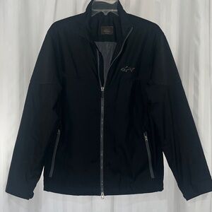 Greg Norman for Tasso Elba Black Midweight Full-Zip Golf Jacket